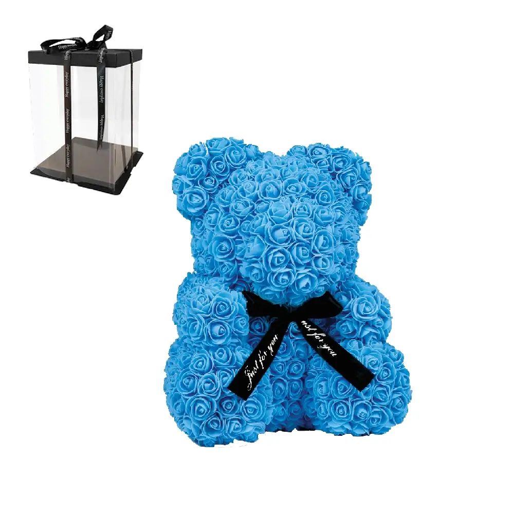 Rose Bear γαλάζιο 25cm