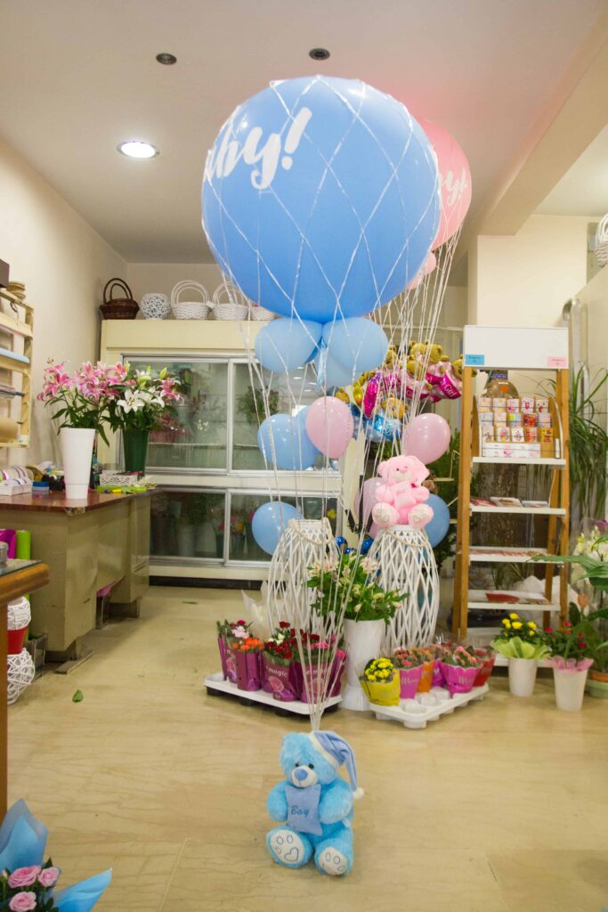 Αερόστατο μπαλόνι με ήλιο γαλάζιο 100cm