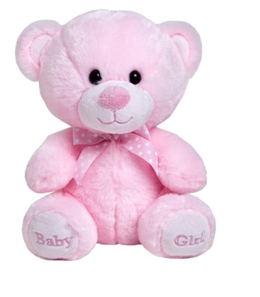 Λούτρινο ροζ αρκουδάκι 25cm Δώρα μαιευτηρίου Ανθοπωλείο Test